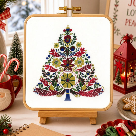 Yuletide Christmas Festive Hand Embroidery Kit