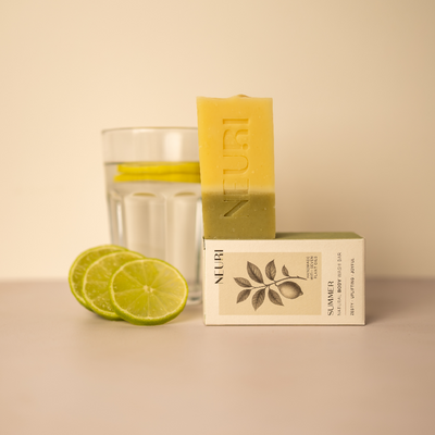 Summer Lime & Bergamot Body Wash Bar with Botanicals & Clay