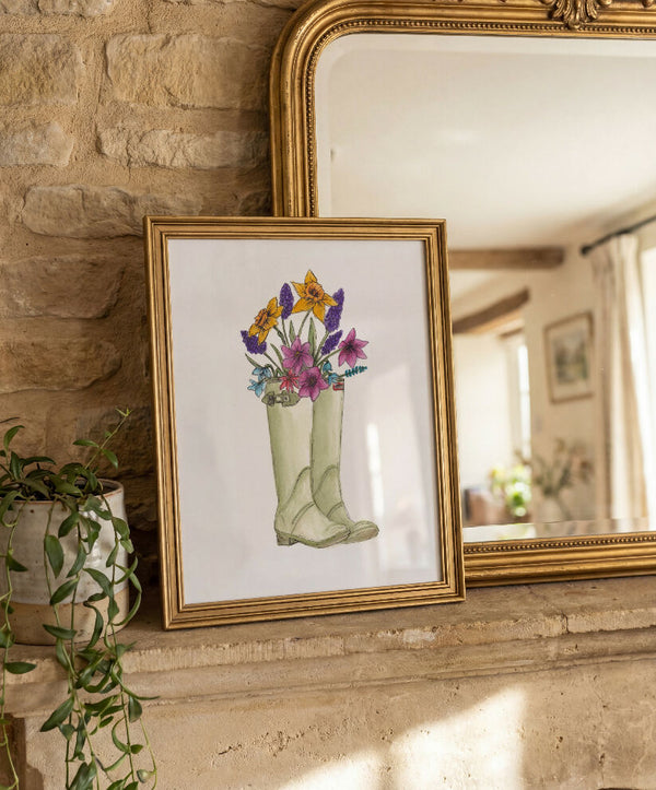 Spring Wellies Print
