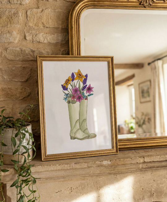 Spring Wellies Print