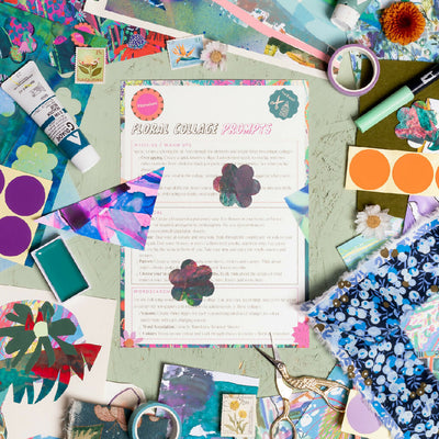 Floral Collage Kit on Reverse SQ