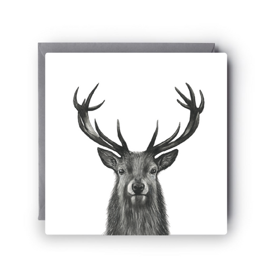Majesty of the Wild: Elegant Stag Greeting Card