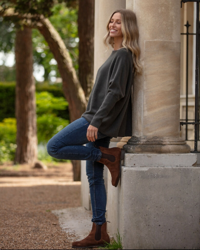 Red Kite Chelsea boot in brown suede