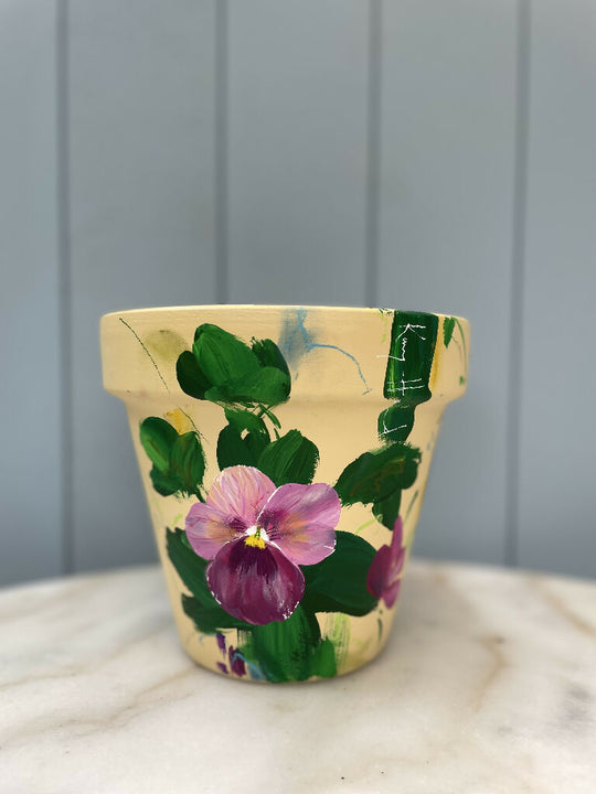 Hand Painted Floral Plant Pot - Lady Collection
