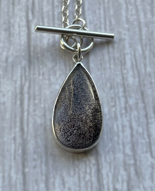 Pear shaped super seven crystal necklace