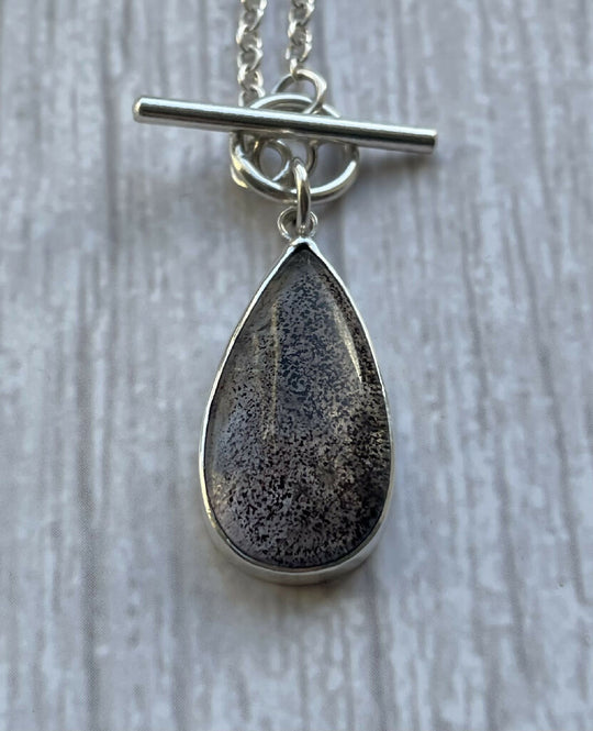 Pear shaped super seven crystal necklace