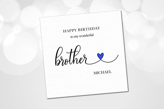 Personalised Brother Birthday Card