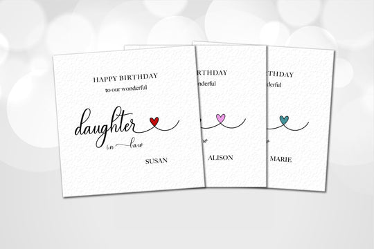 Personalised Daughter-in-law Birthday Card