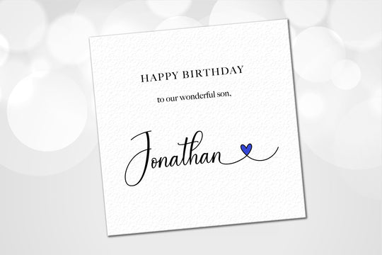 Personalised Son Birthday Card