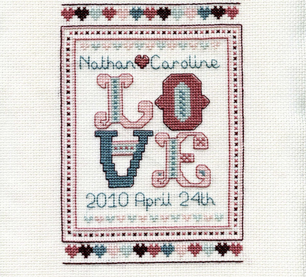 Wedding and Anniversary Sampler Cross Stitch Kit