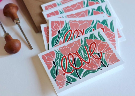 Love Amongst the Flowers Notecards - Set of 8 | Note Cards & Envelopes