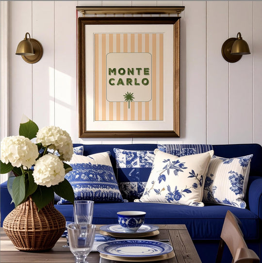 Monaco Destination Wall Art Cote d Azur Artwork French Riviera Travel Poster