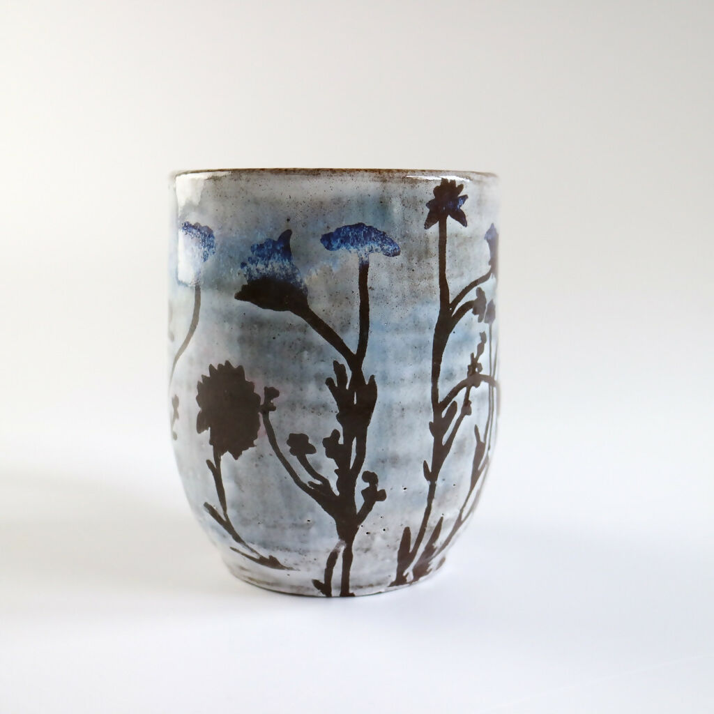 Stoneware Mug in Botanical Design