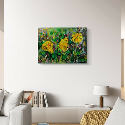 “Evening Primrose” - Original Art Piece Acrylic, Mixed Media