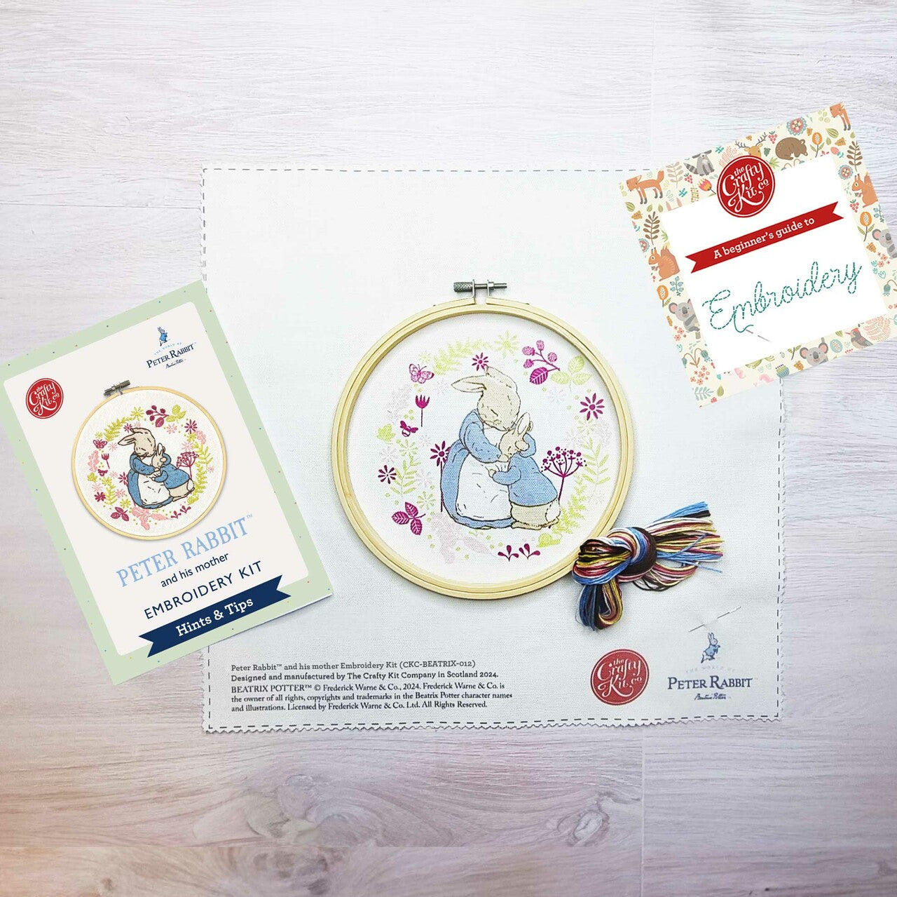 Mrs. Rabbit and Peter Embroidery Kit