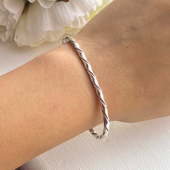 Sterling Silver Twisted Cuff