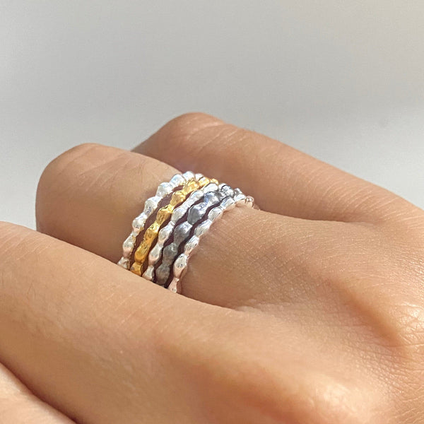Sterling Silver Ring - 5 Bands