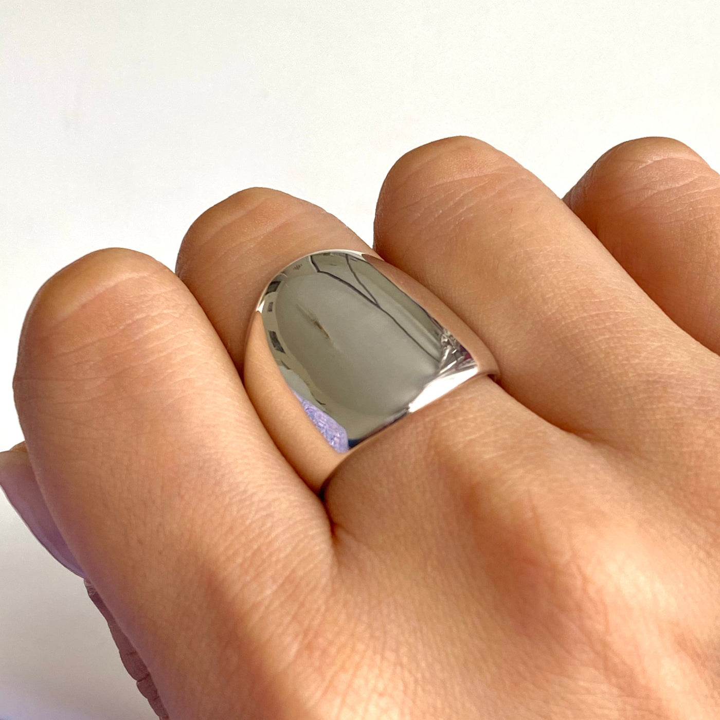 Long Chunky Rounded Sterling Silver Ring – Country Living Marketplace