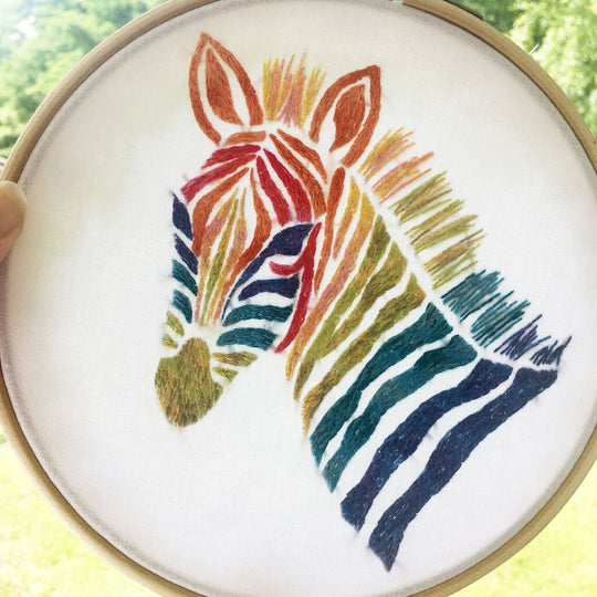 Zebra Embroidery Kit