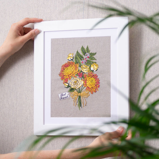 Embroidered Friend Bouquet Artwork