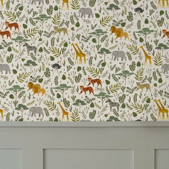 Wild Safari Luxury Children's Wallpaper