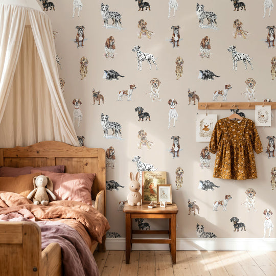 Twelve Dogs Watercolour Wallpaper