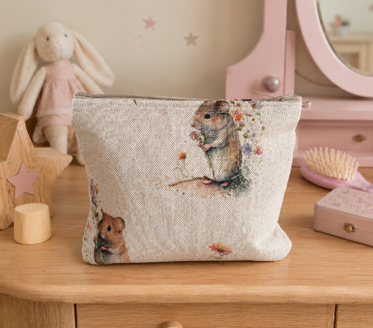 Handmade small mouse Washbag 