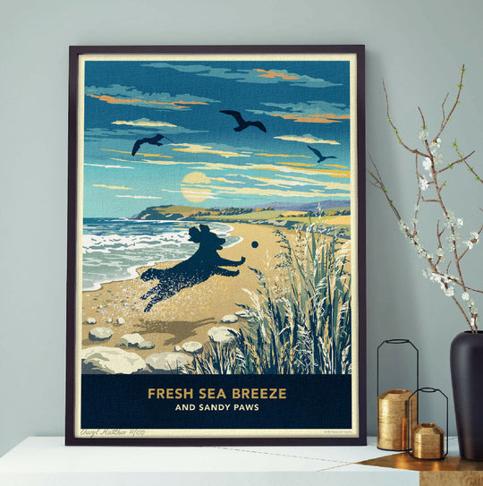 SPANIEL 'BEACH FUN’ LIMITED EDITION ART PRINT
