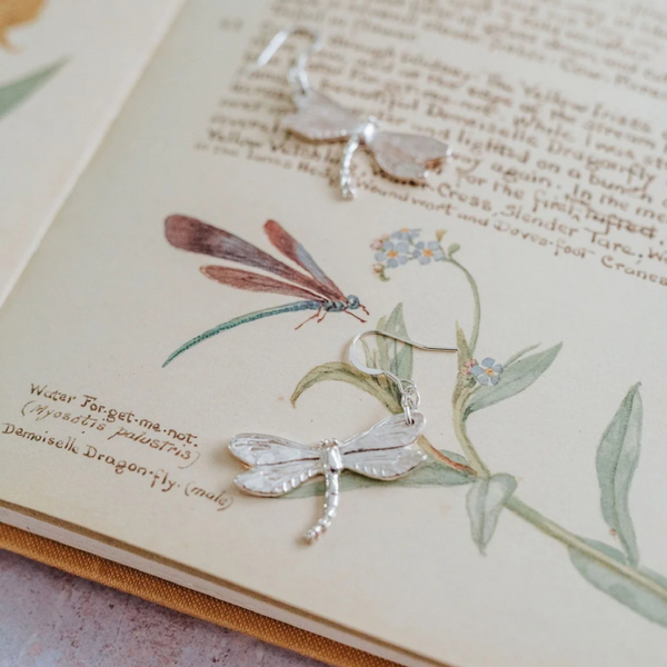 Silver Dragonfly Earrings