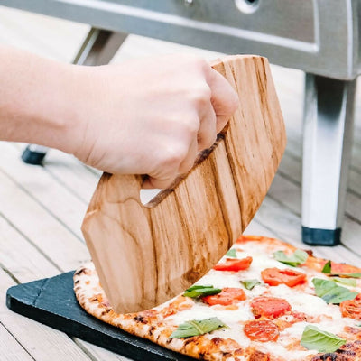 Wooden Pizza Cutter in Sycamore