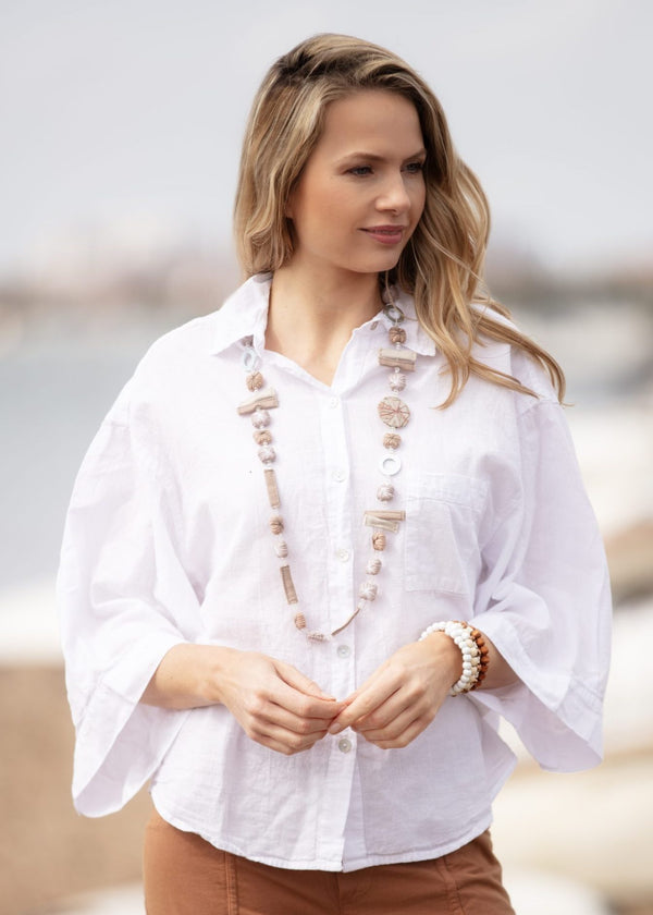 boxy cotton shirt women