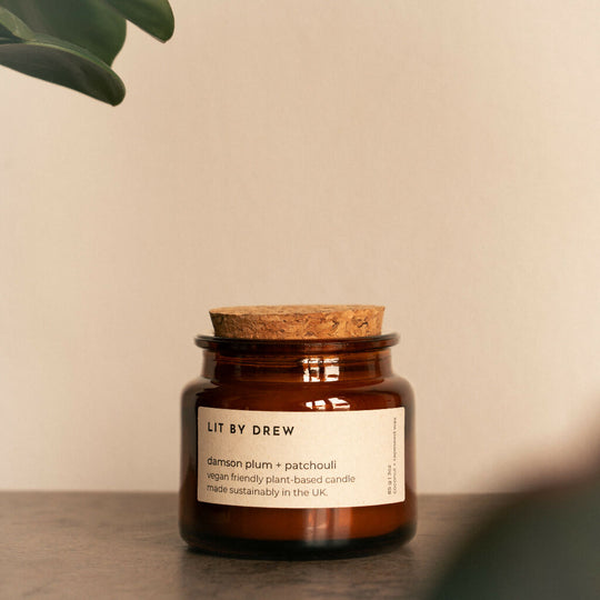 Damson Plum & Patchouli Natural Wax Candle - Small