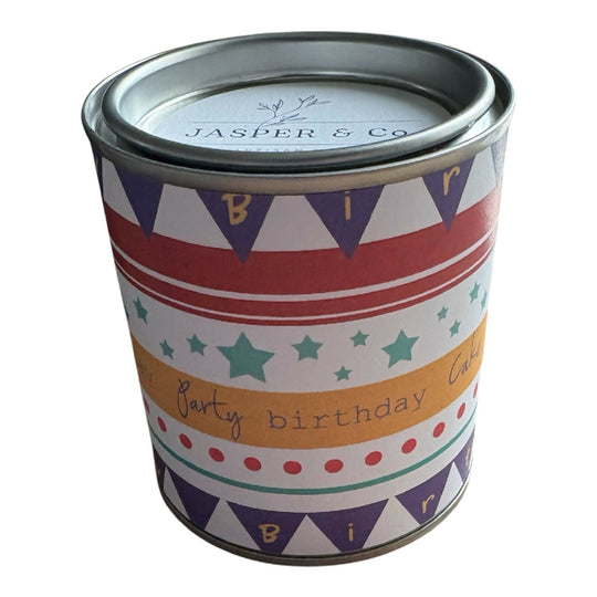 Birthday Soy Wax Candle Tin 220g|Handmade Natural Candle| Gift for Her or Him| Vegan & Eco Friendly
