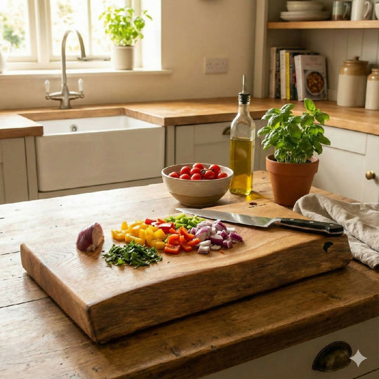 Handcrafted Live Edge Oak Chopping Board | Made in Yorkshire