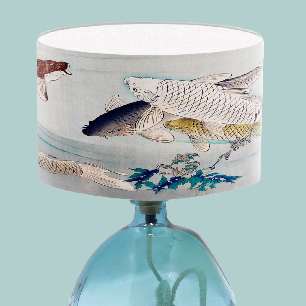 Koi Carp Fish Watercolour Print Lampshade