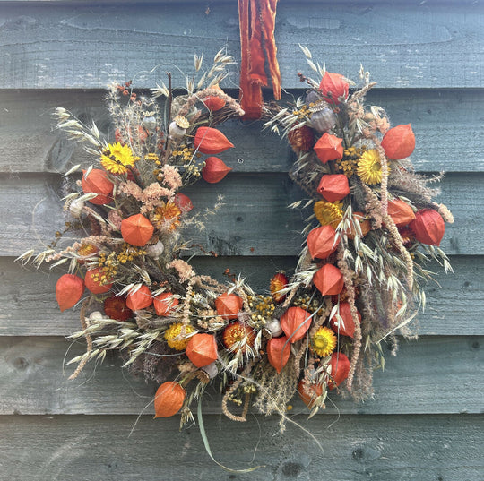 Autumn in the Woods Dried Flower Wreath