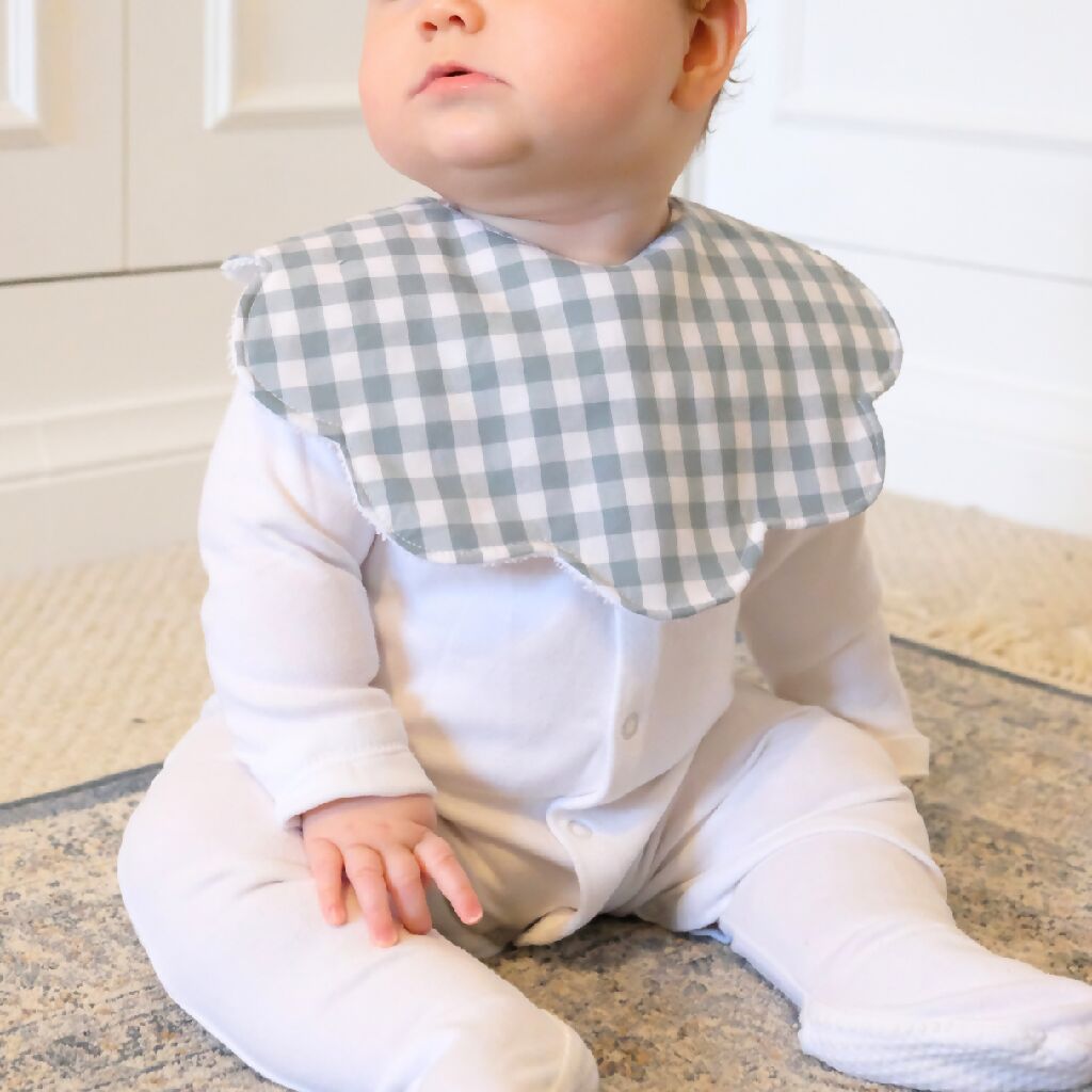 Handmade Scalloped Baby & Toddler Bib Collars