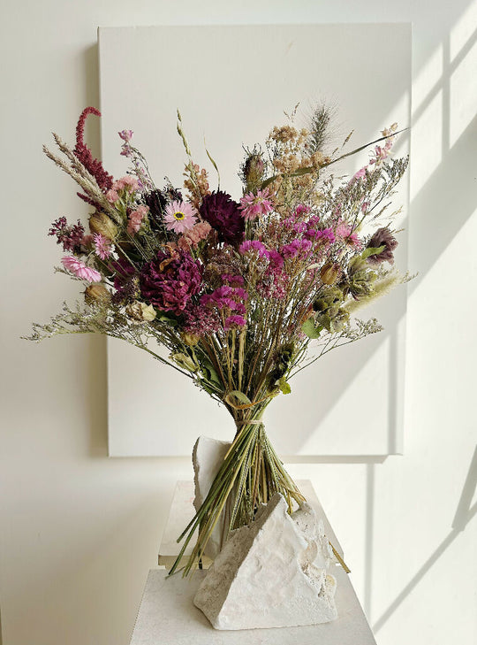 Luxury Dried Flower Bouquet in Berry