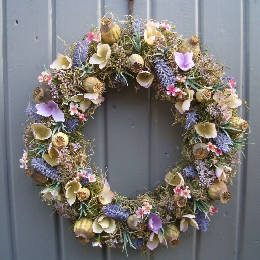 Lavender and Poppy Wreath