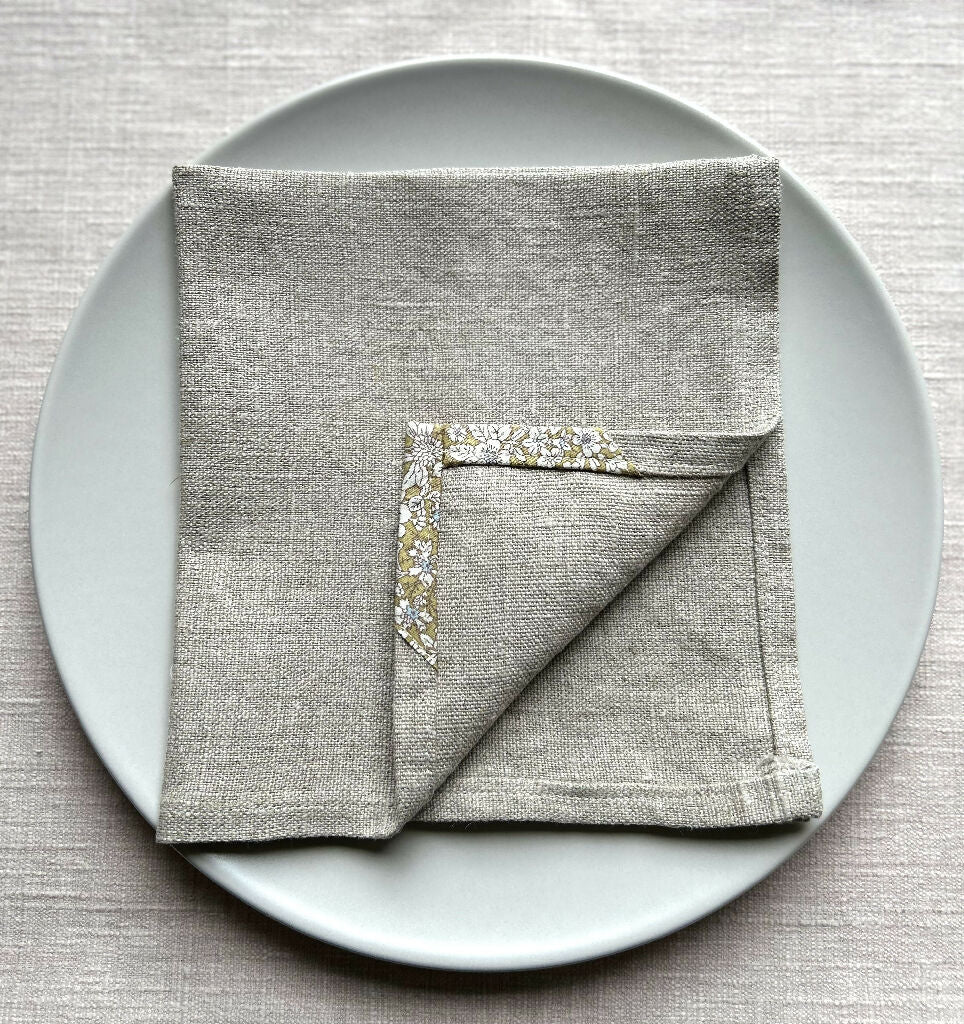 Natural Linen & Liberty 'Capel' Napkins