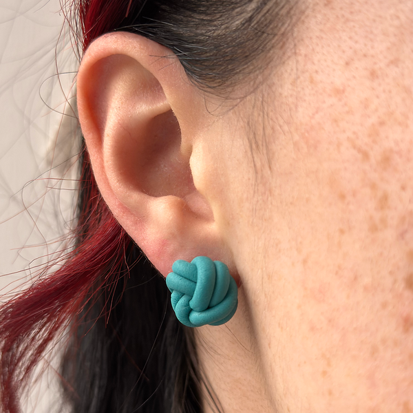 Love Knots | Teal | Stud Earrings