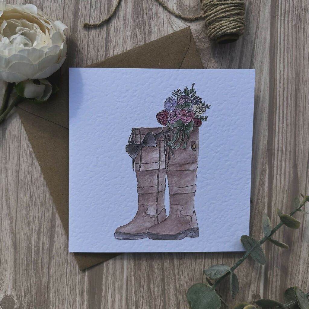 Country Wedding Greetings Card