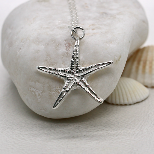 Silver Starfish Necklace