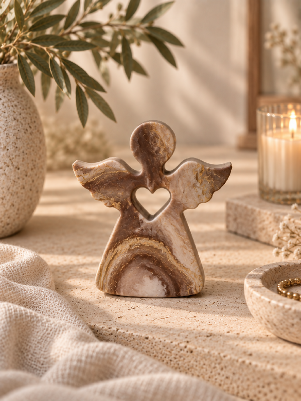 handmade xmas angel decoration xmas tree decoration brown marble