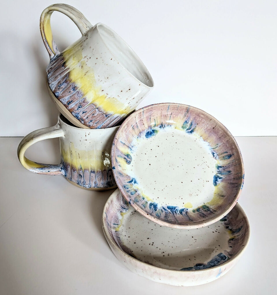 Sauser Spring Handmade Tea Cup & Saucer Set – Spring awakening glaze – Country Living ...