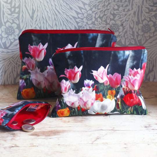 Tulip Velvet Pouch