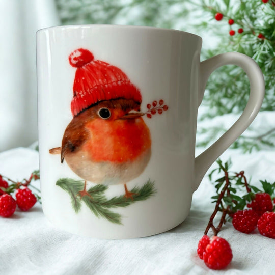 Winter Robin Bone China Mug - Country Collection