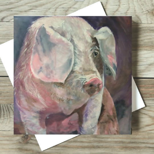 Pig Greeting Card (British Lop)
