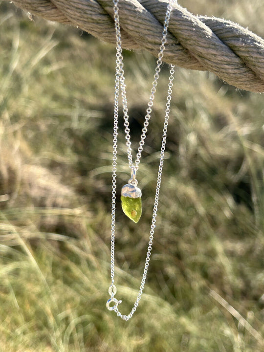 Peridot green necklace