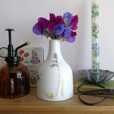 Spring Flower and Bee Fine Bone China Bud Vase